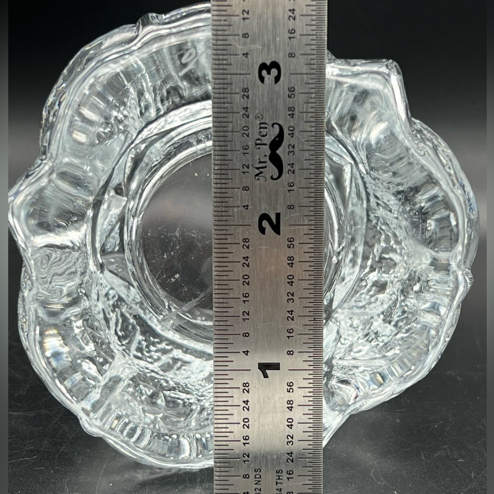 Orrefors Sweden Clear Glass Eden Leaf Votive Candle Holder Lars Hellsten ~Signed - Picture 6 of 8